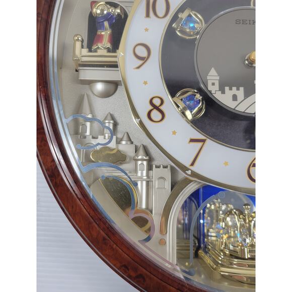 Seiko Melodies In Motion Musical Clock Hi-Fi Beatles Songs QXM160BRH VIDEO - Picture 6 of 14